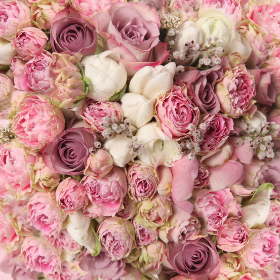 Kate Pink White Flowers Wall Backdrops for Wedding Photo Valentine's Day -UK