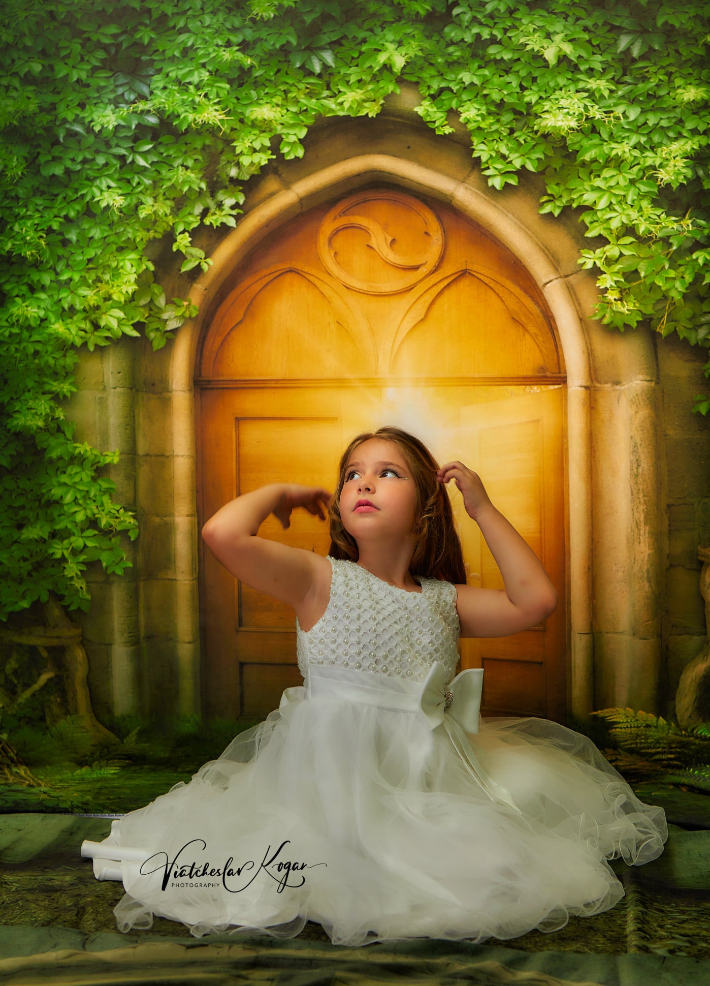 Kate Children Tree House Door Backdrop for Photography