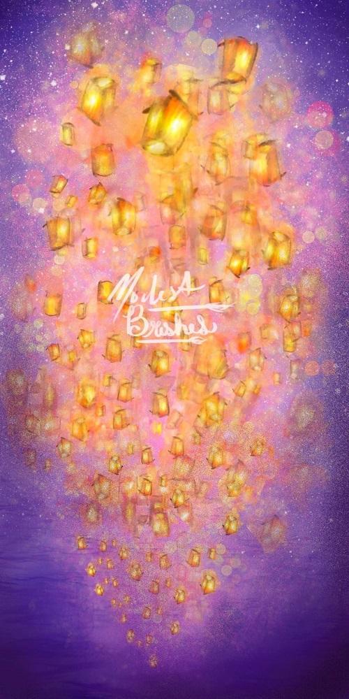 Kate Sweep Backdrop Lantern Lit Sky Designed by Modest Brushes -UK