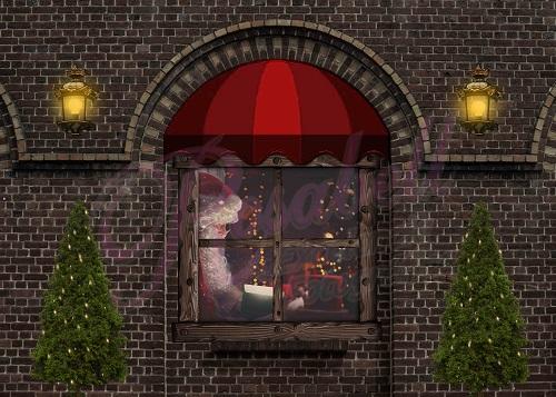 Kate Christmas Window Backdrop Designed by Rosabell Photography