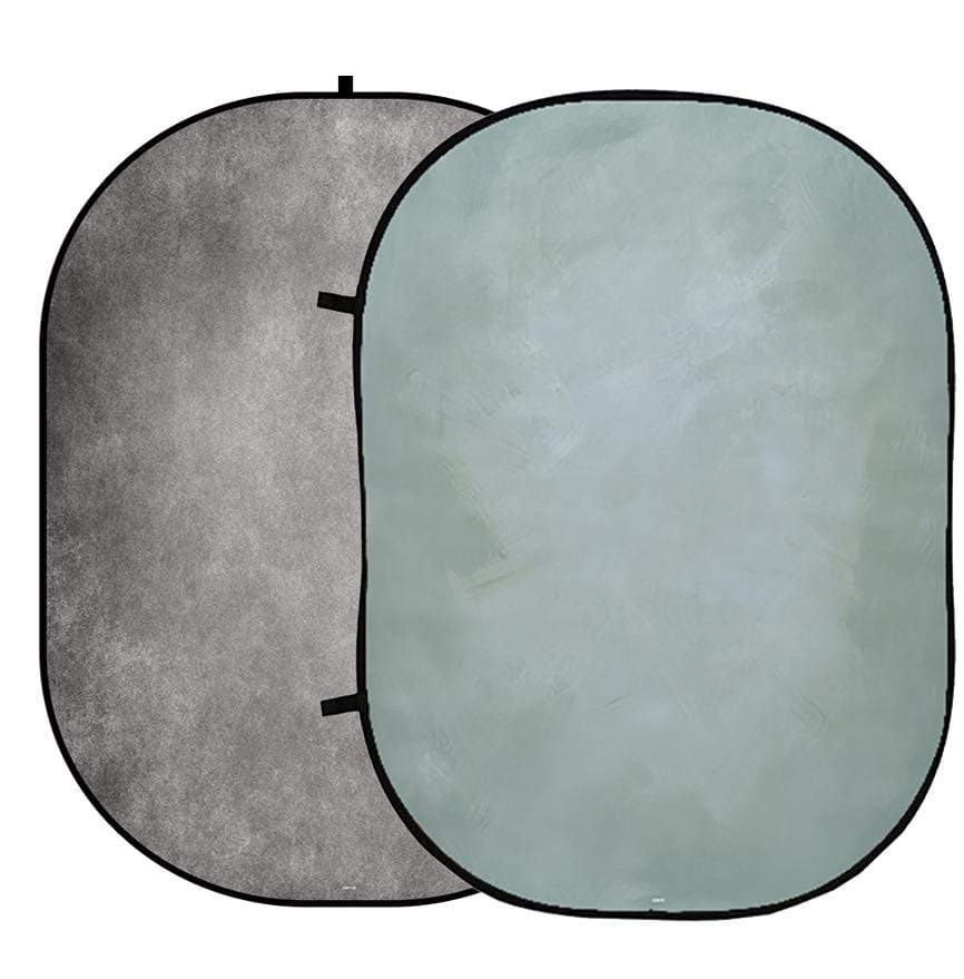 Kate Abstract Gray Green/Abstract Gray Collapsible Backdrop Photography 5X6.5ft(1.5x2m)