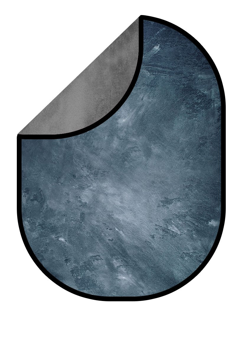Kate Abstract Faded Blue/Abstract Gray Collapsible Backdrop Photography 5X6.5ft(1.5x2m)