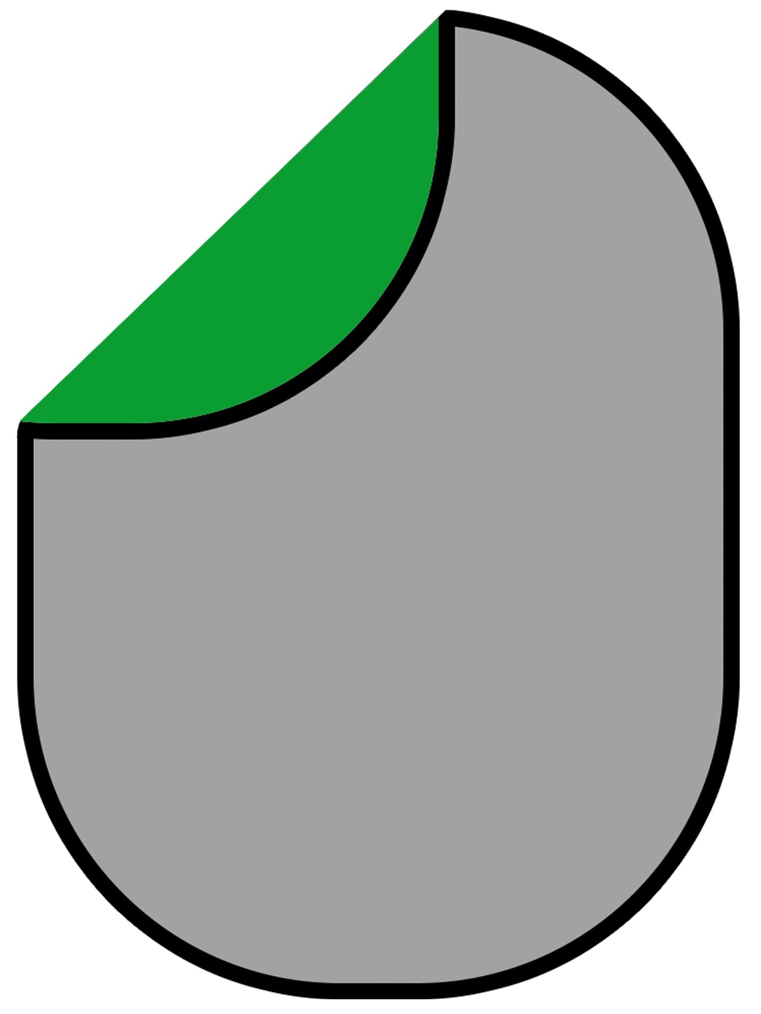 Kate Solid Gray/Hunter Green Collapsible Backdrop Photography 5X6.5ft(1.5x2m) -UK