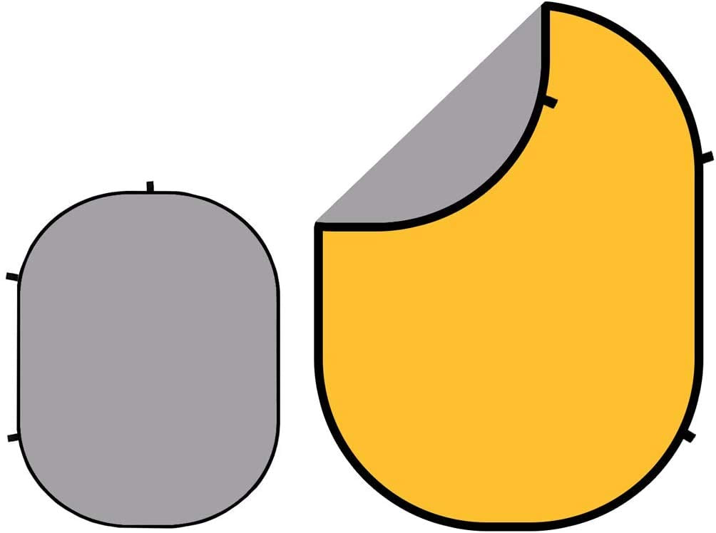 Kate Yellow/Grey Pop Up Collapsible Background Photography Chroma Key 5x6.5ft(1.5x2m) -UK