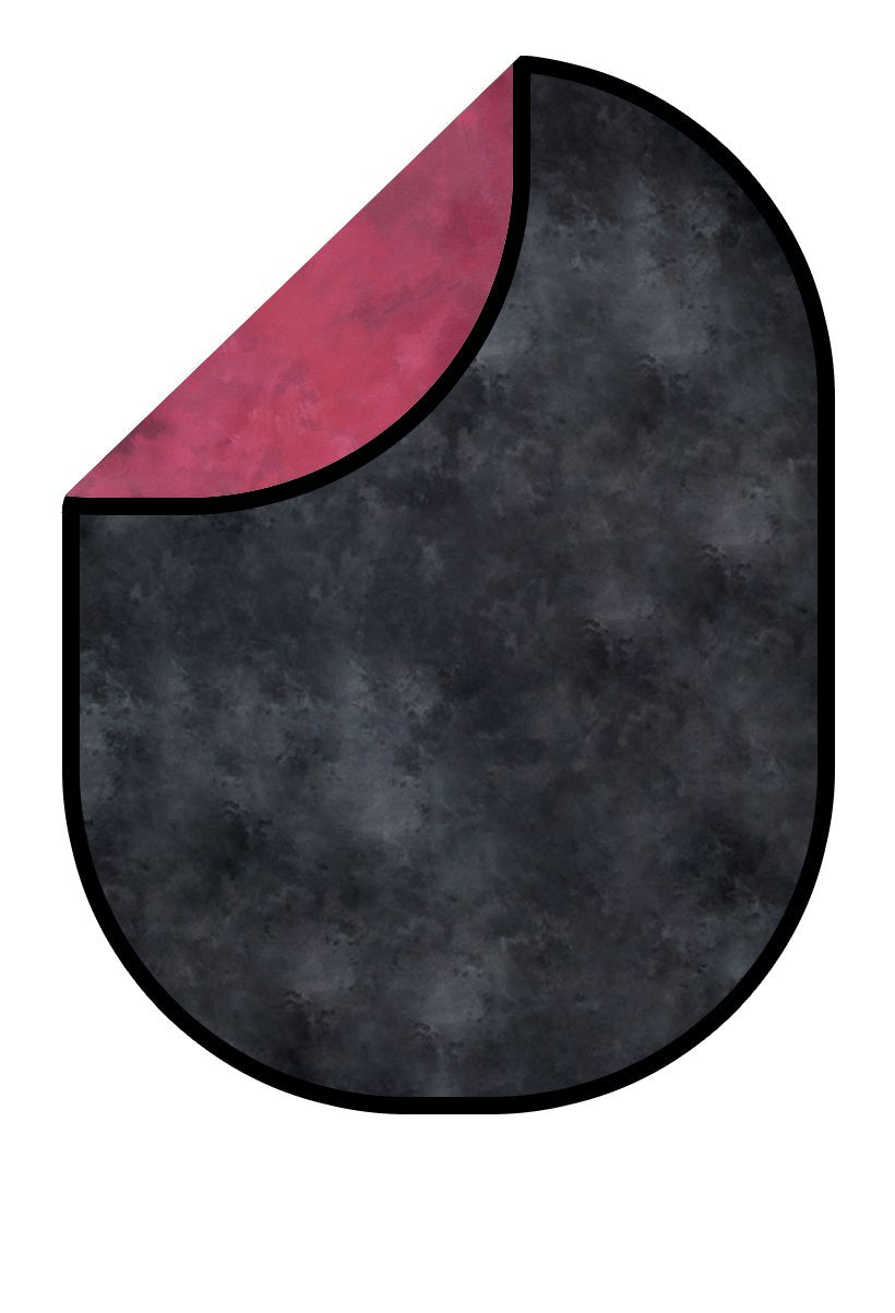 Kate Abstract Dark Black Gray Texture/Abstract Wine Red Collapsible Backdrop Photography 5X6.5ft(1.5x2m) -UK