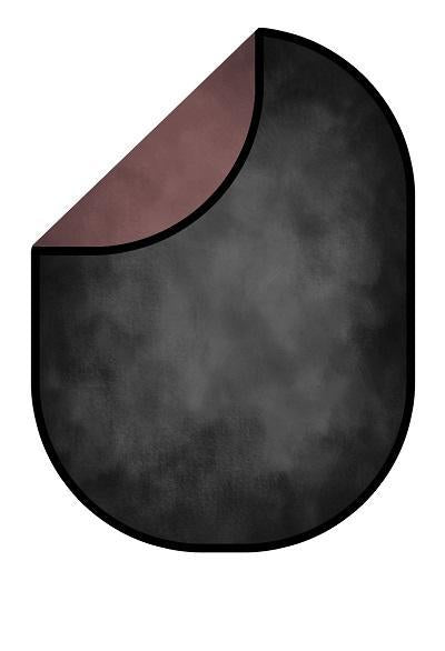 Kate Dark Chocolate Brown Abstract Texture/Dark Gray Black Texture Collapsible Backdrop Photography 5X6.5ft(1.5x2m) -UK