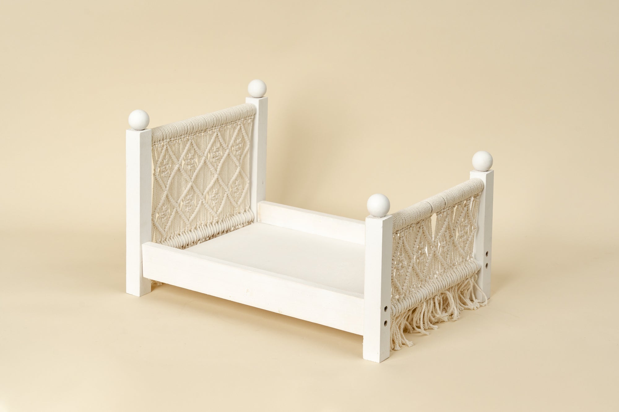 Kate Newborn White Wooden Boho Bed Photography Props