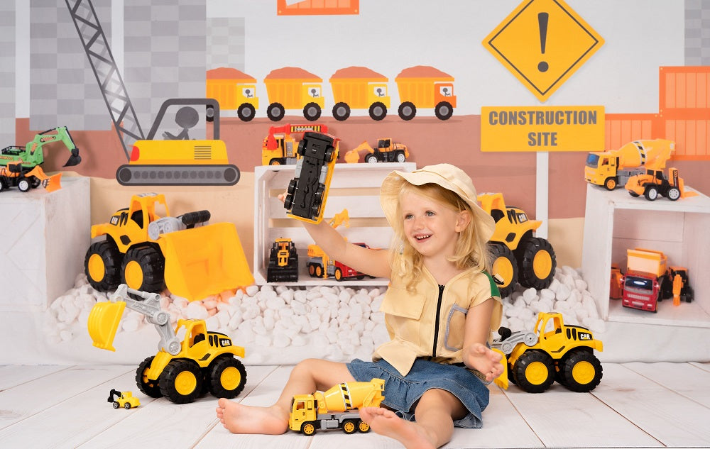 Kate Toy Construction Site Children Backdrop for Photography