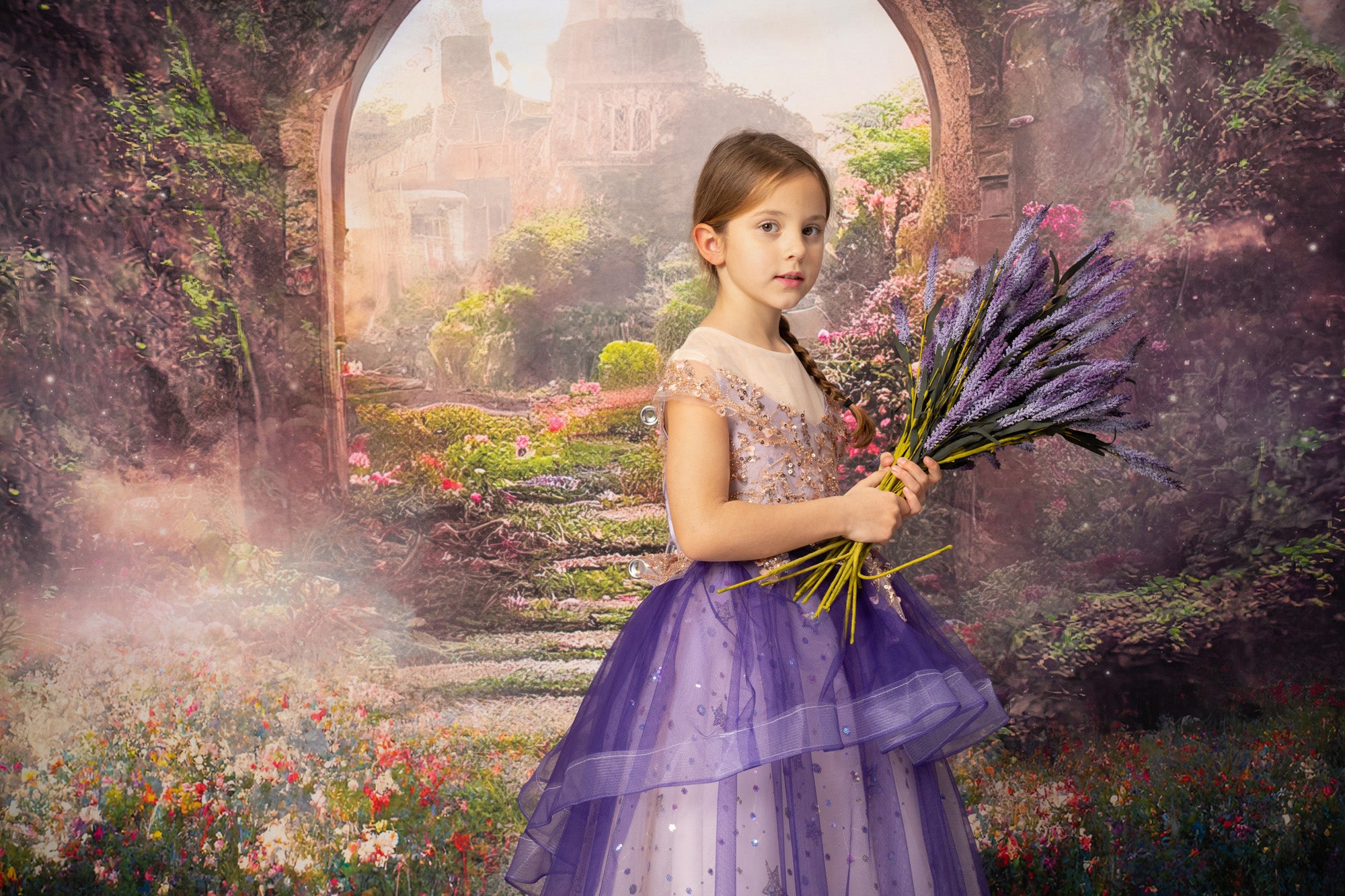 Kate Spring Magic Flower Garden Castle Backdrop for Photography -UK