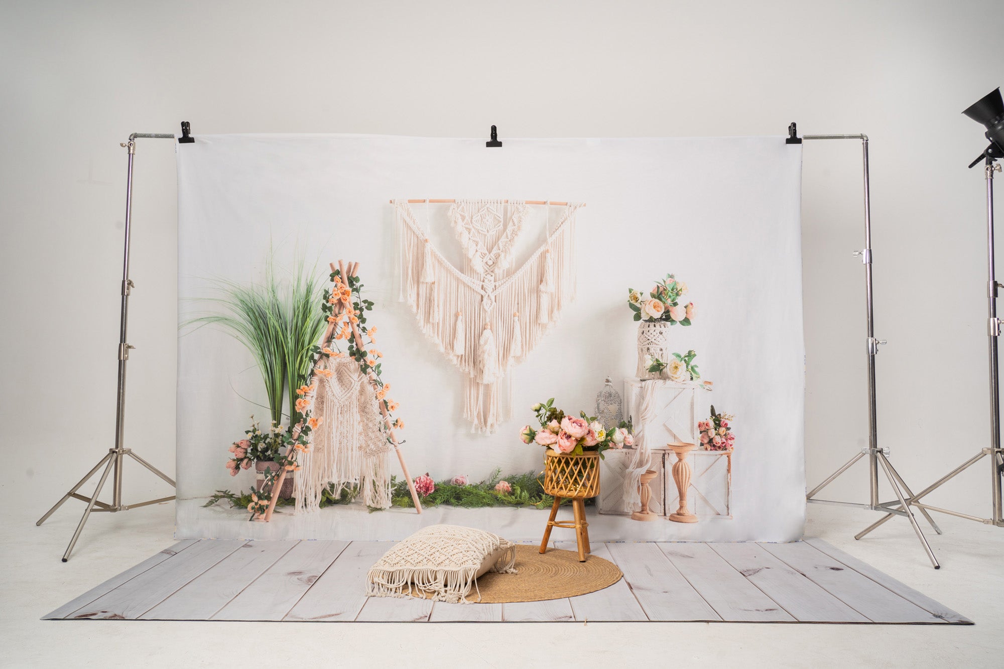 Kate Spring Boho Flower Tent Backdrop Designed by Emetselch