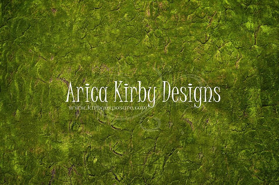 Kate Wonderland Grass Green Rubber Floor Mat Designed by Arica Kirby