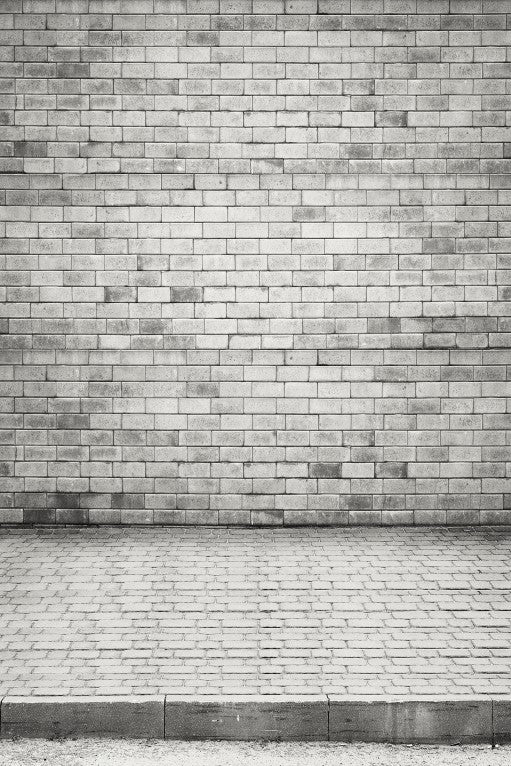 Kate White and Light Grey Brick Wall Backdrop for Photography