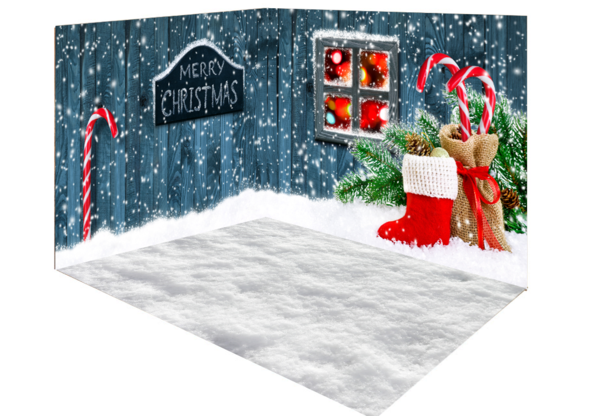 Kate Christmas wood snow outside room set -UK
