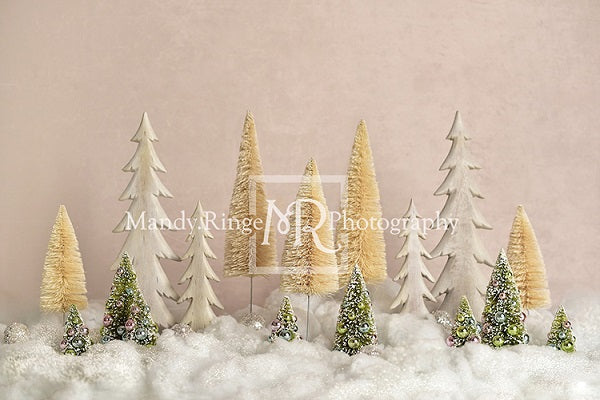 Elegant Christmas Trees Backdrop