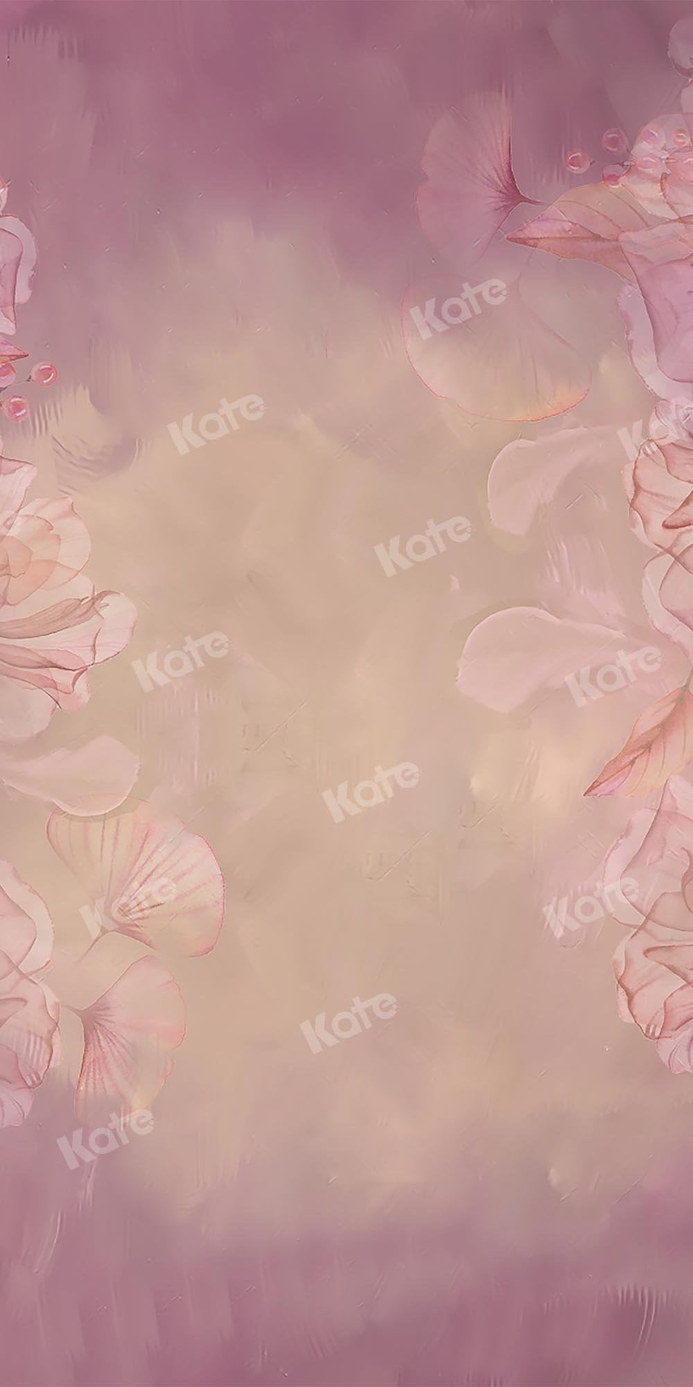 Kate Fine Art Floral Blurry Pink Backdrop Designed by GQ