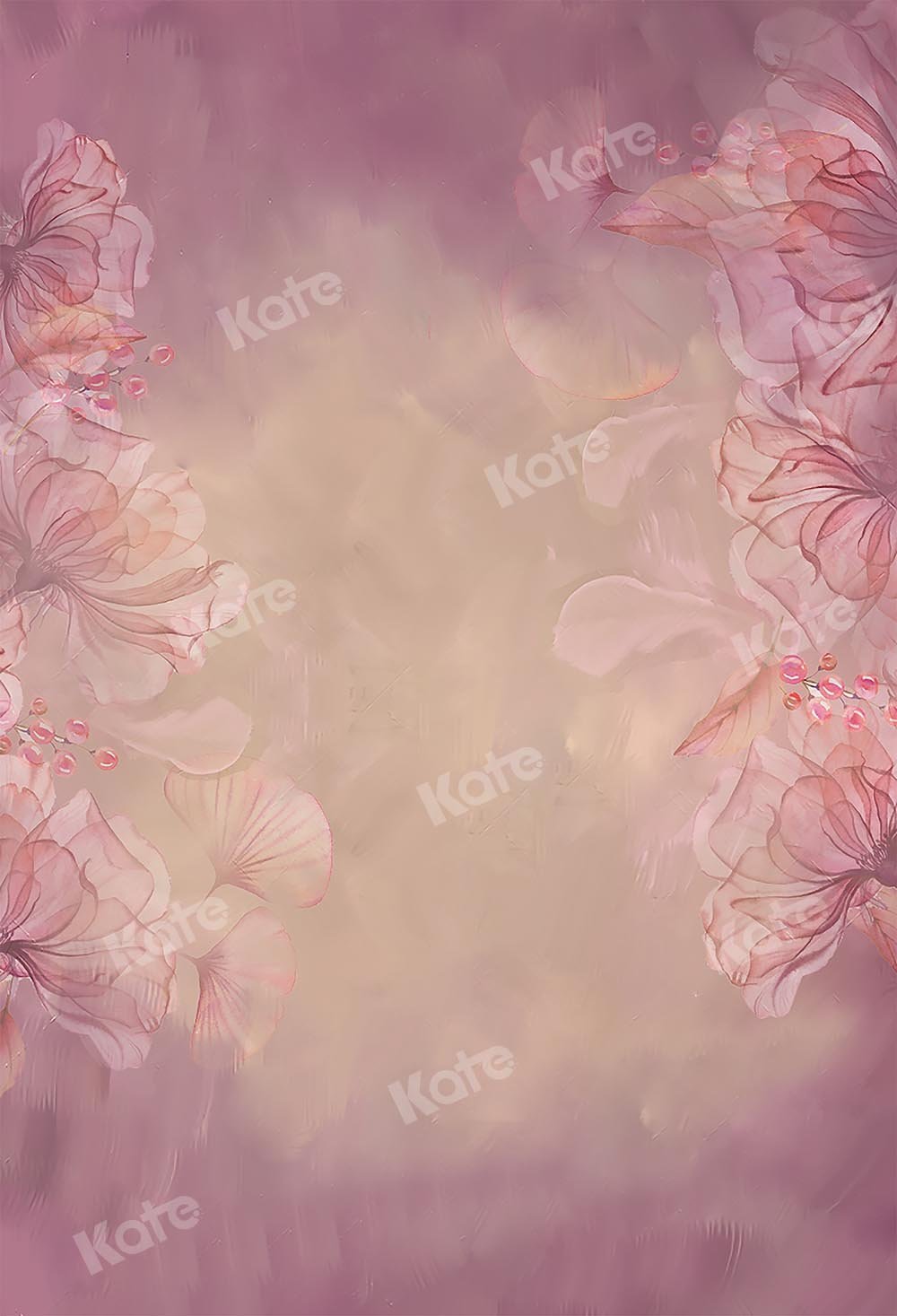 Kate Fine Art Floral Blurry Pink Backdrop Designed by GQ