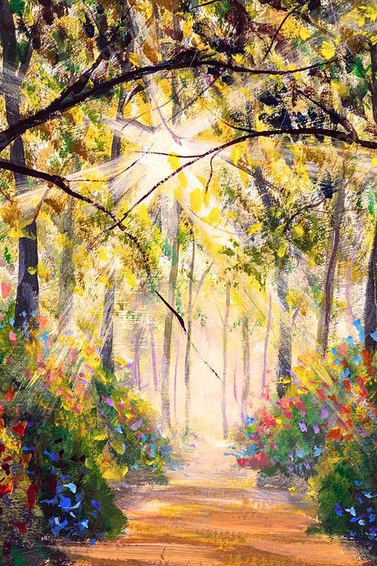 Kate Fine Art Grove Path Spring Autumn Backdrop Designed by GQ