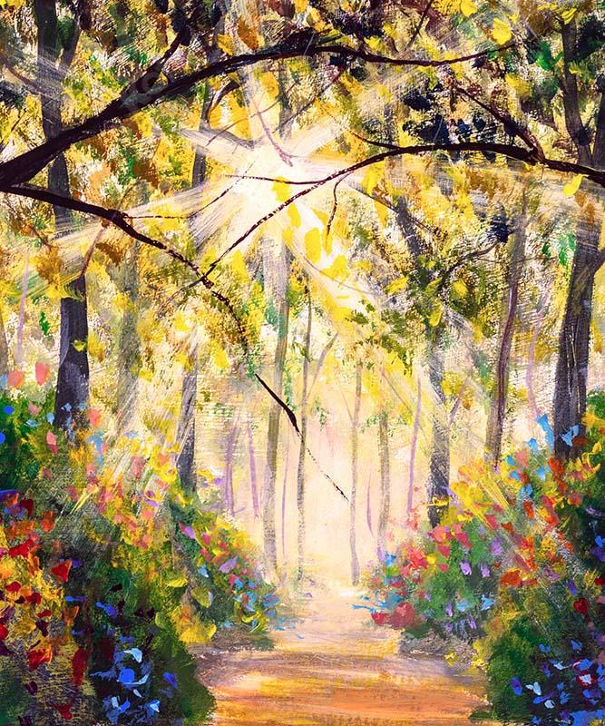 Kate Fine Art Grove Path Spring Autumn Backdrop Designed by GQ -UK