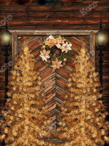 Kate Gold Christmas Trees Door Backdrop Designed by Chain Photography