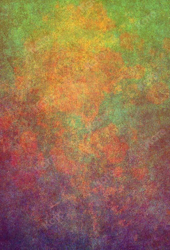 Kate Abstract Rusty Orange Green Textured Backdrop for photography