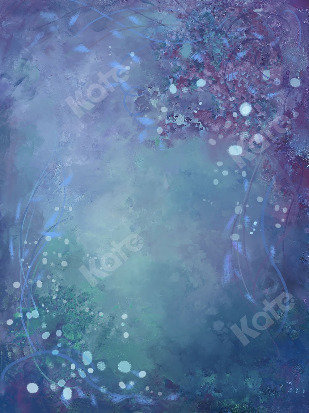 Kate Fine Art Backdrop Blue Flowers Designed by GQ -UK