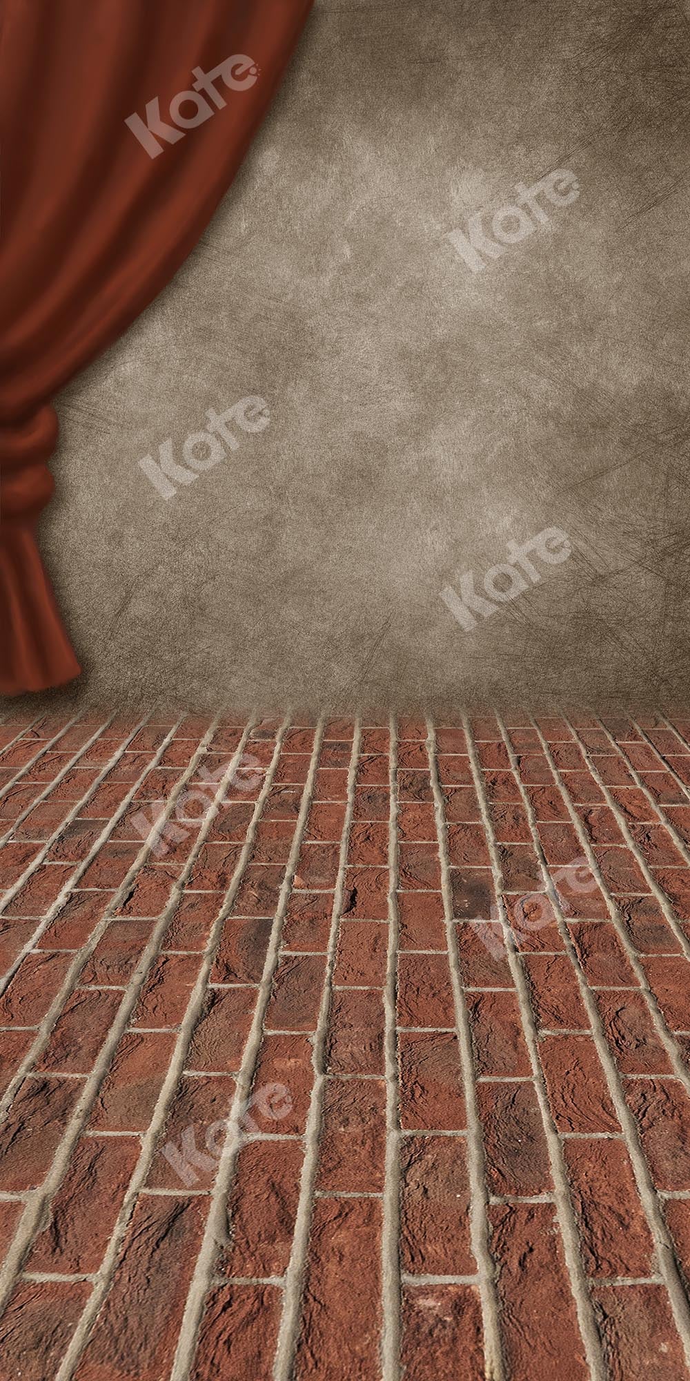 Kate Sweep Retro Stage Brick Floor Backdrop Designed by Chain Photography