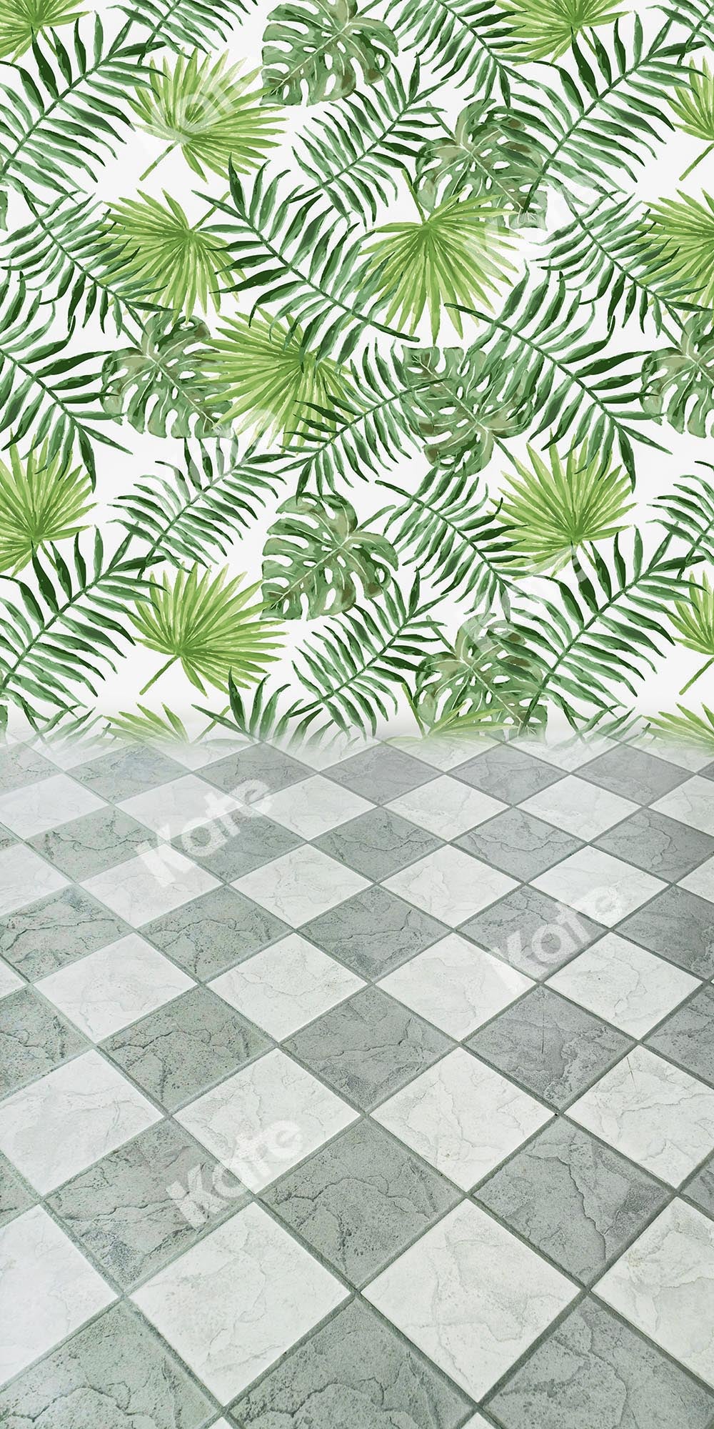 Kate Sweep Summer Green Leaves Floor Backdrop Designed by Chain Photography -UK