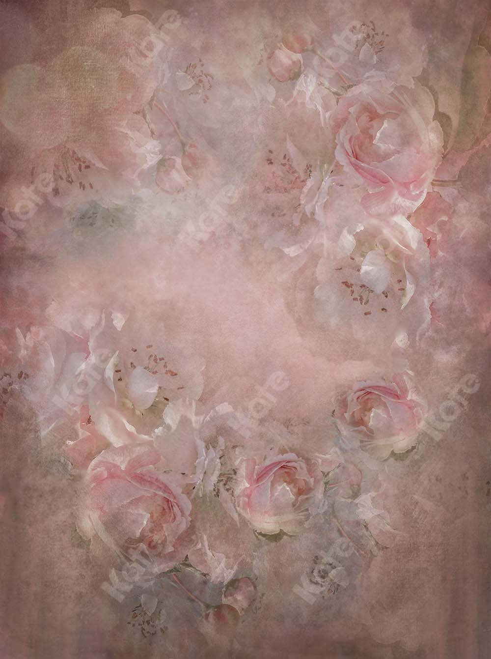 Kate Pink Fine Art Blurry Flowers  Backdrop Designed by GQ -UK