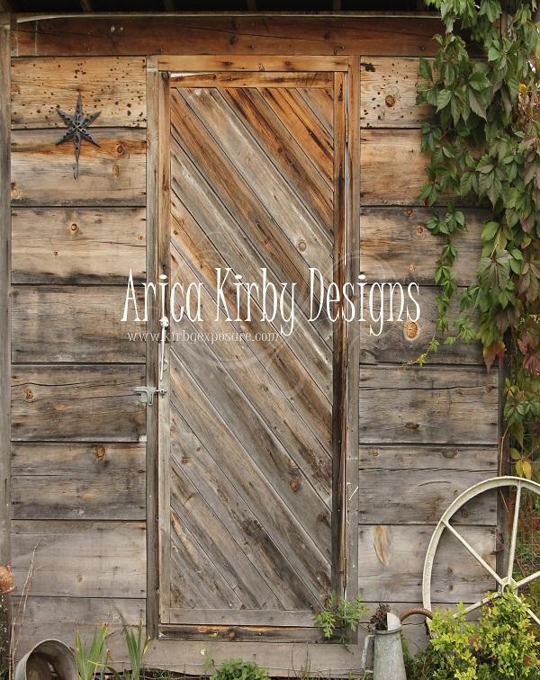 Kate Autumn Farm Door Backdrop designed by Arica Kirby