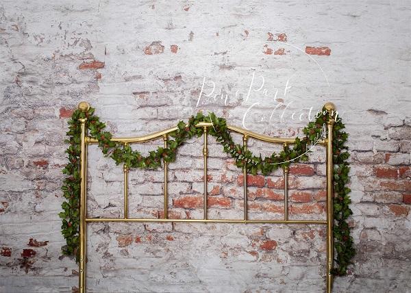 Headboard Full Brass Bed with Ivy