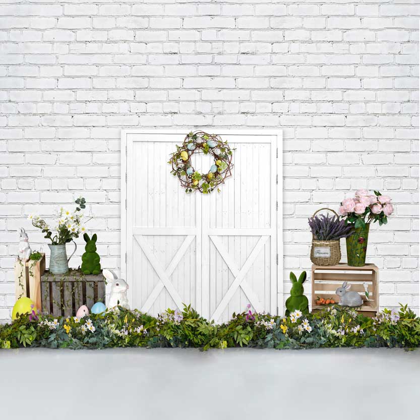 Kate Spring\Easter Decorations Barn Door Backdrop Designed By Victoria