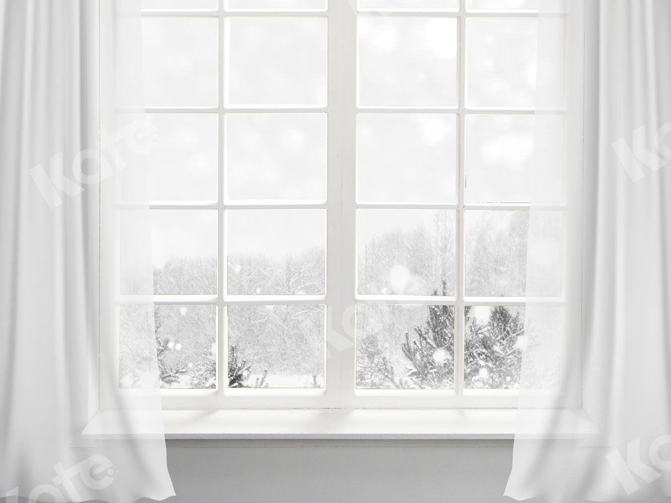Kate Winter/Xmas Backdrop White Window Designed By JS Photography -UK