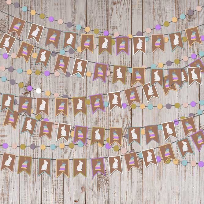 Kate Easter Wood with Rabbit Decoration Backdrop for Photography designed by Jerry_Sina