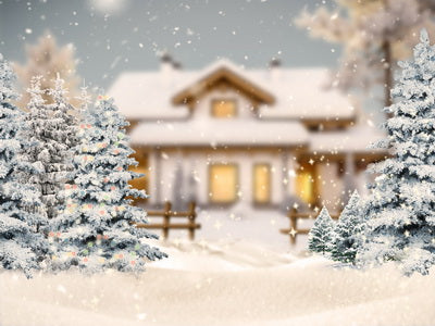 Christmas Winter Trees House 