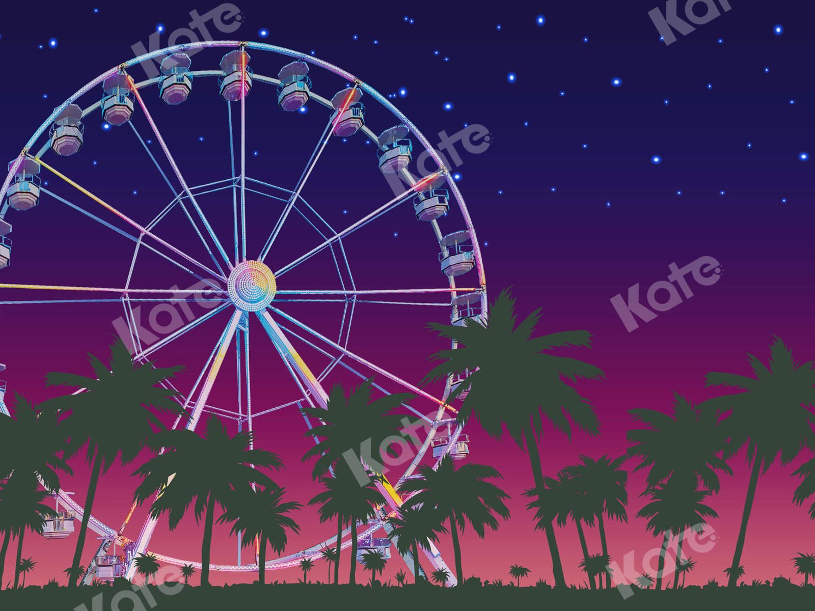 Kate Ferris Wheel Backdrop Summer Night Designed By JS Photography