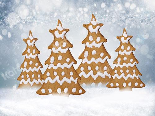 Kate Christmas Tree Gingerbread Backdrop  Designed By JS Photography