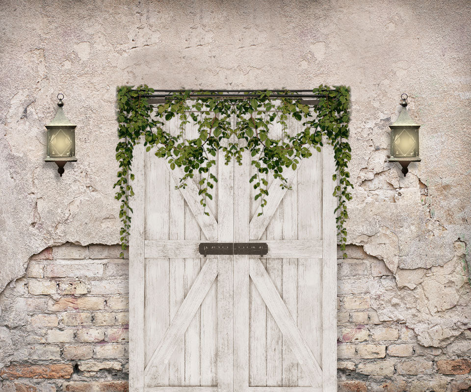 Kate Spring Backdrop Vintage wall Barn Door for Photography