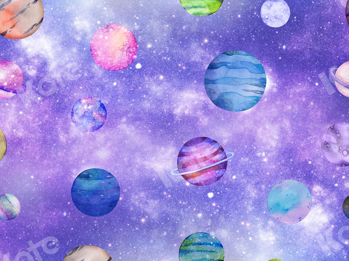 Children\Newborn Purple Universe Planets Backdrop