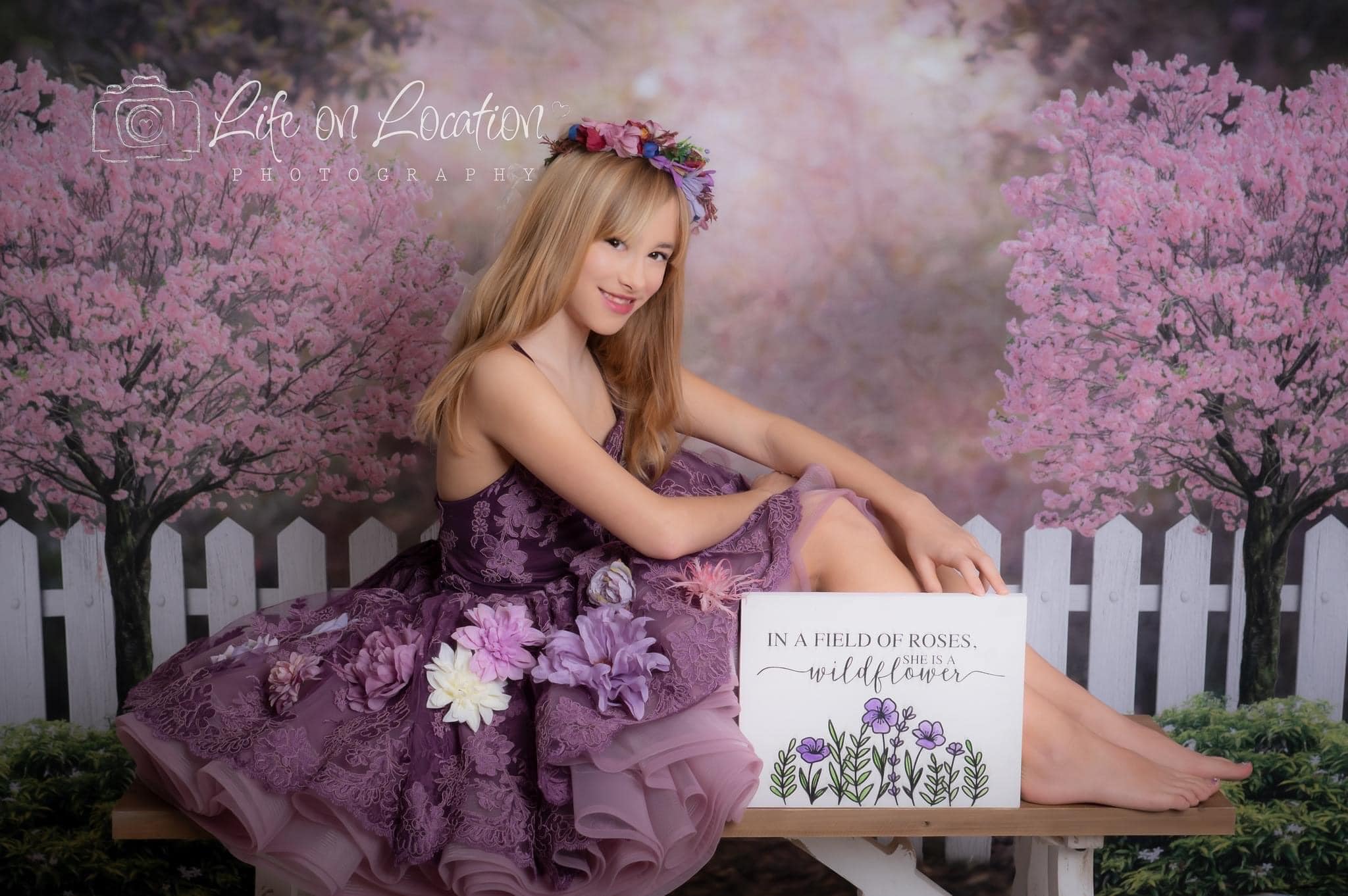 Kate Spring Garden Cherry Blossoms Backdrop for Photography -UK