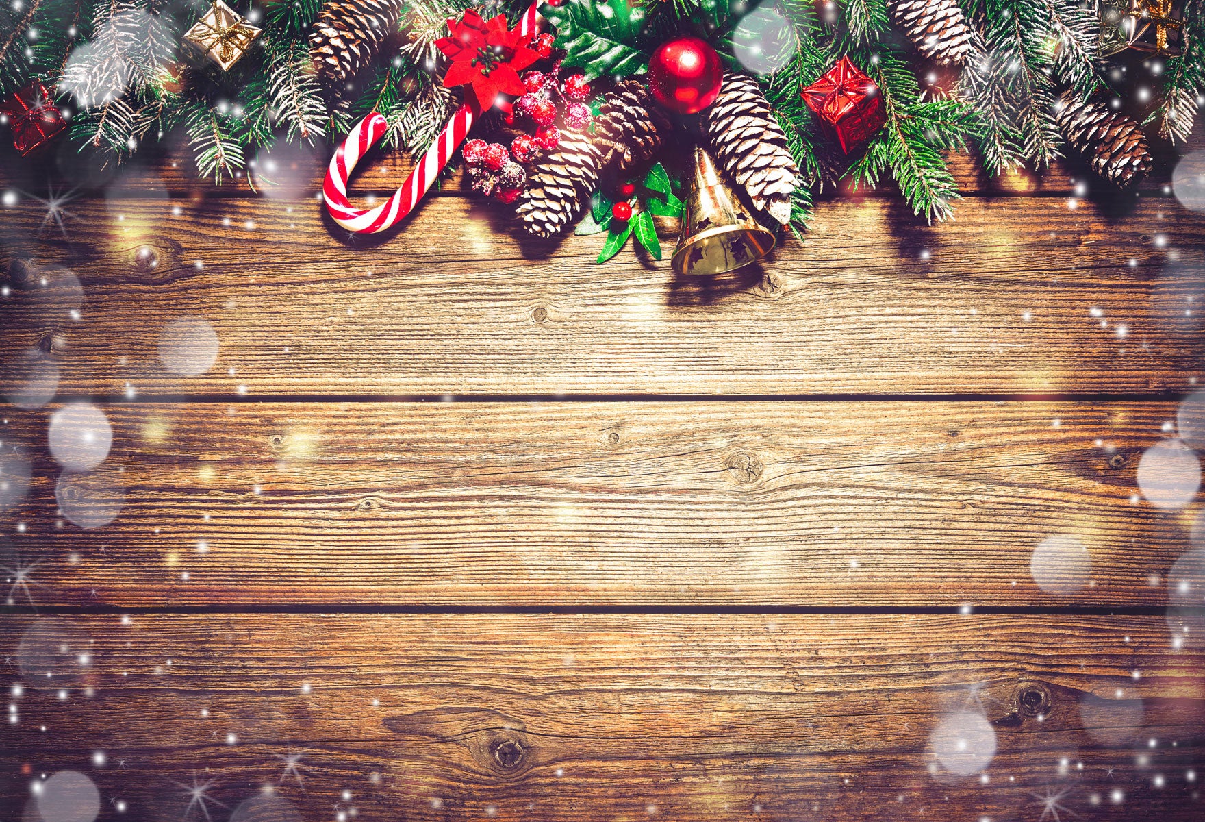 Kate Christmas Wood Floor Backdrops for Photography