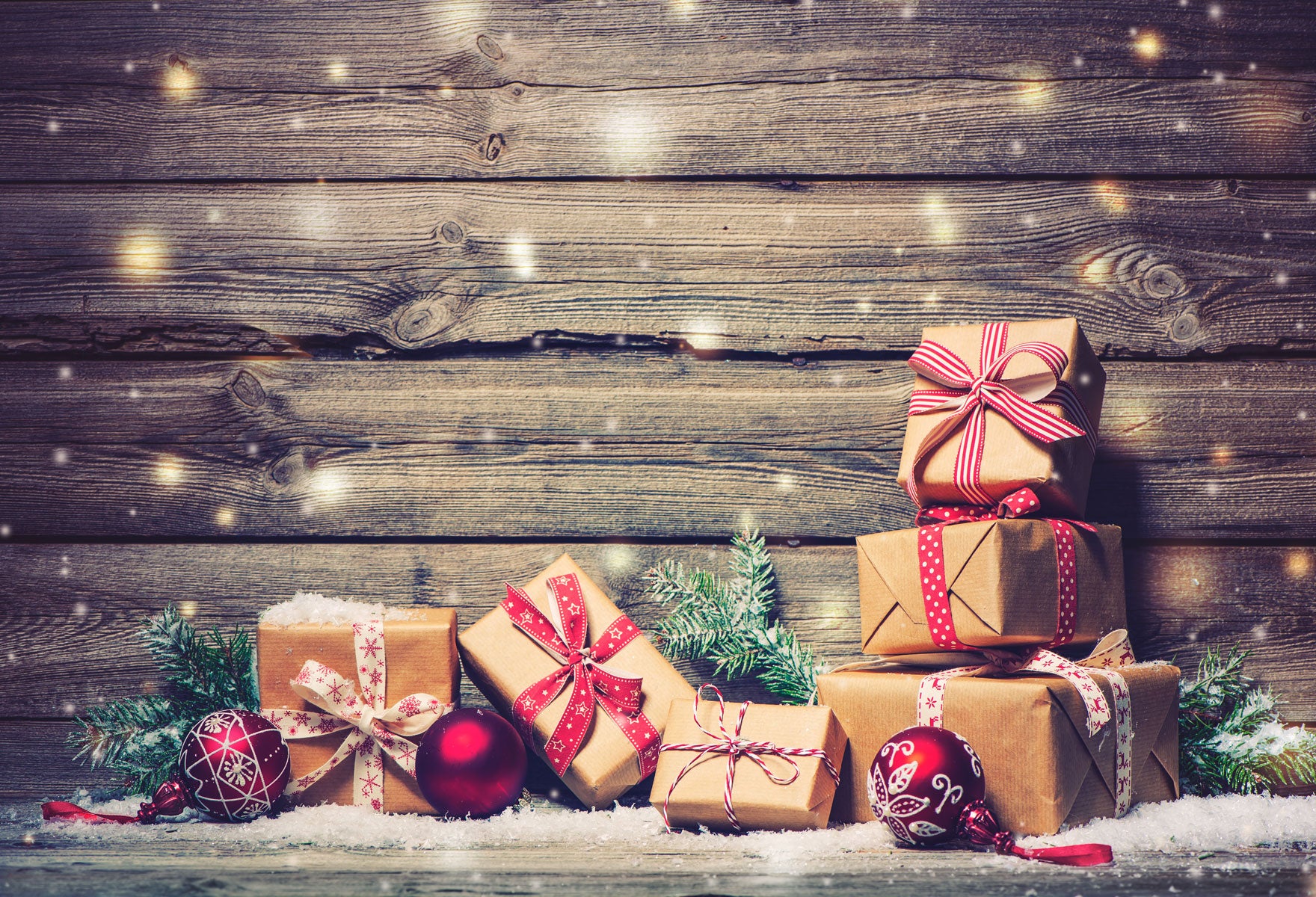 Kate Christmas Gifts Wood Floor Backdrops for Photography