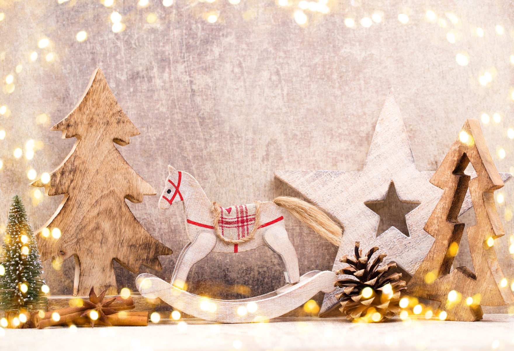 Kate Lights Blur Background Christmas Trojan Backdrop for Children Photography - Kate backdrop UK