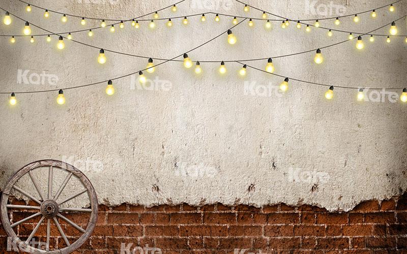 Kate Brick Wall Lights Backdrop for Photography