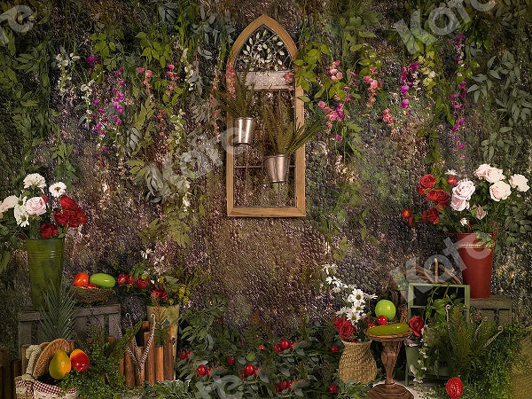 Spring Garden Flower Backdrop