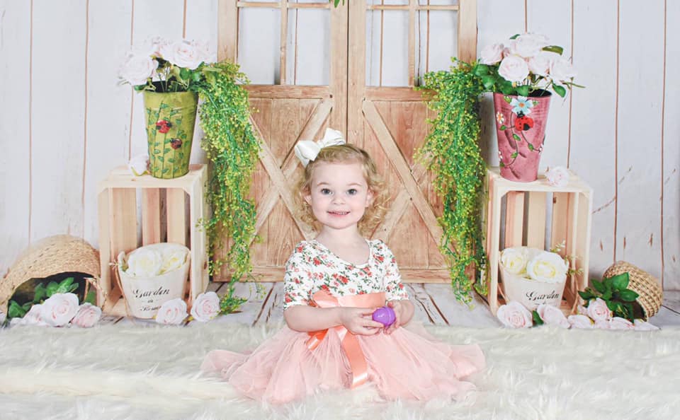 Kate Floral Barn Door Spring/Easter Backdrop Designed by Jia Chan Photography