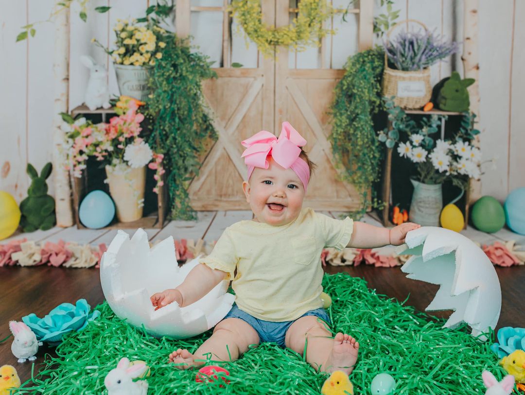Kate Floral Barn Door Easter Backdrop Designed by Jia Chan Photography
