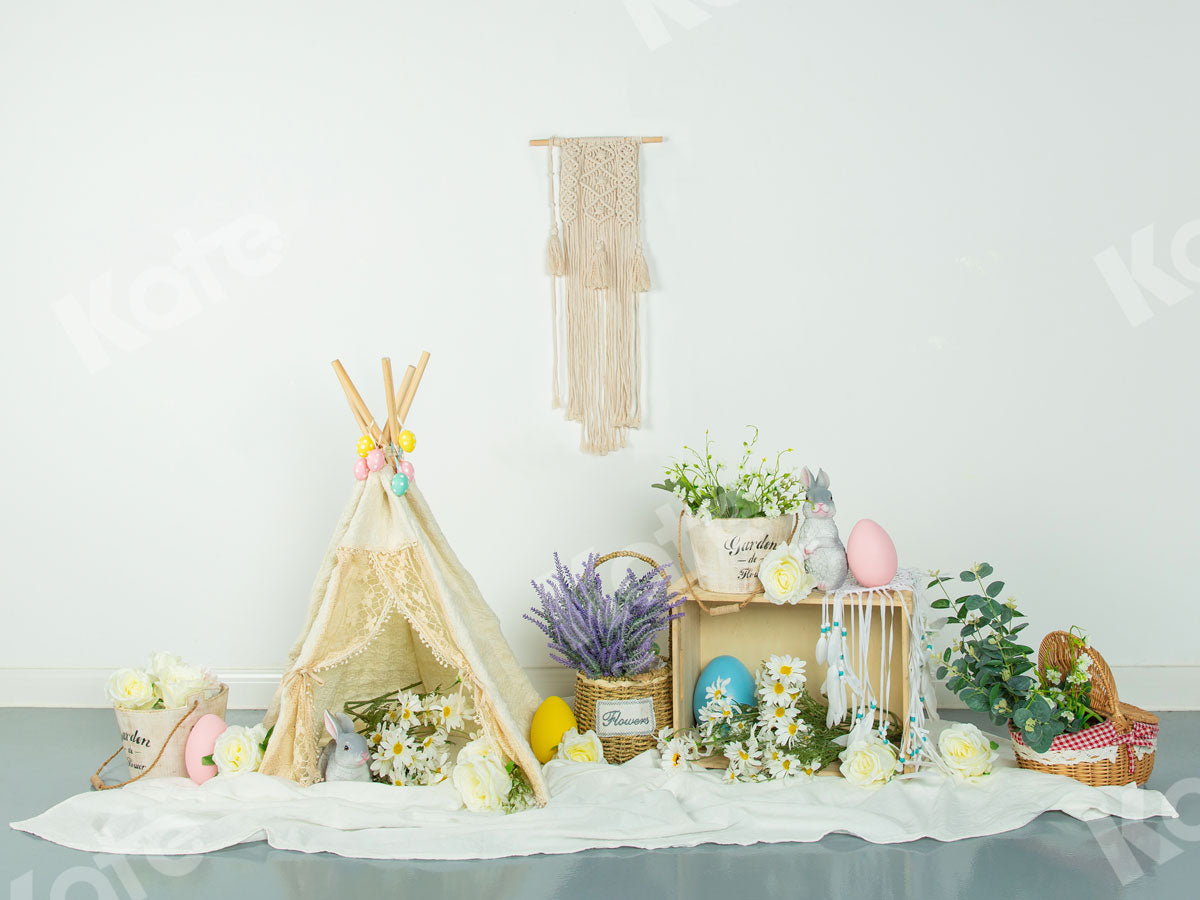 Spring\Easter Floral Egg Decoration Backdrop