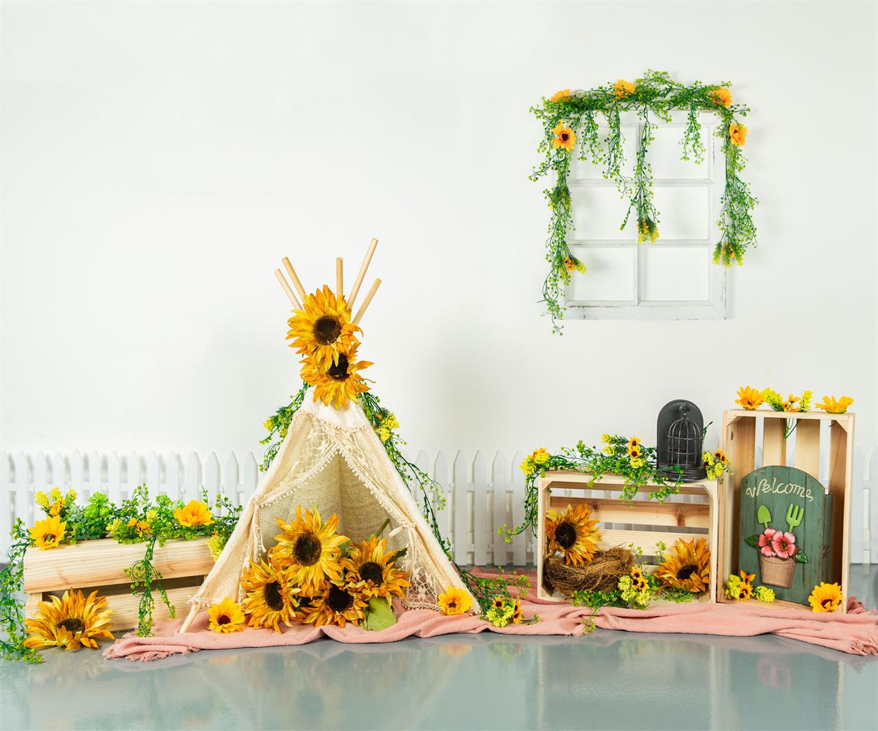 Kate Summer Sunflower Backdrop Designed by Jia Chan Photography