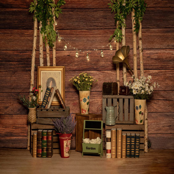 Kate Valentine's Day/Mother's Day Light Wooden Photograph Backdrop Designed by Jia Chan