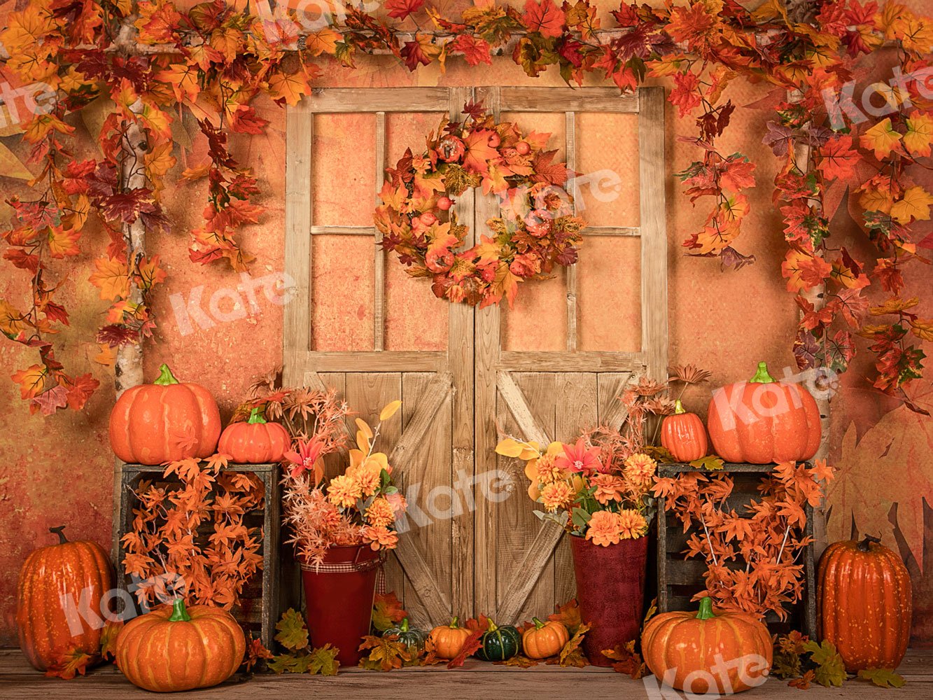 Kate Autumn Thanksgiving Pumpkin Backdrop Designed by Jia Chan Photography